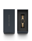 Daniel Wellington Quadro 20X26 Pressed Evergold Gold & White Watch