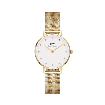 Daniel Wellington Petite 28 Pressed Evergold Lumine Gold & White Watch