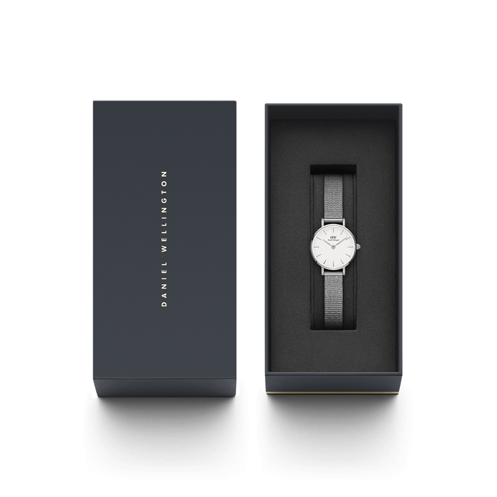 Daniel Wellington Petite 24 Pressed Sterling Silver &amp; White Watch