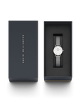 Daniel Wellington Petite 24 Pressed Sterling Silver & White Watch