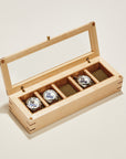 Wolf Analog Shift 5 Piece Watch Box Wood