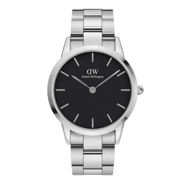 Daniel Wellington Iconic Link 36 Silver & Black Watch