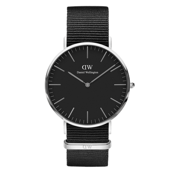 Daniel Wellington Classic 40 Cornwall Silver & Black Watch