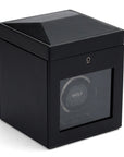 Wolf British Racing Single Watch Winder with Storage Black