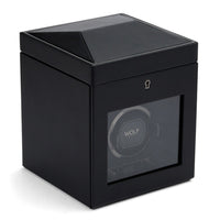 Wolf British Racing Single Watch Winder with Storage Black