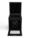 Wolf British Racing Single Watch Winder with Storage Black