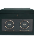 Wolf Brit Racing Green Double Watch Winder