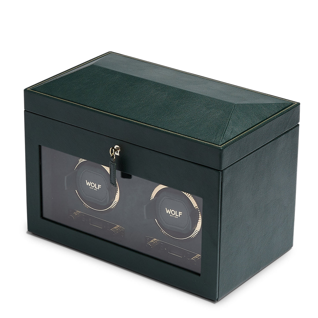 Wolf Brit Racing Green Double Watch Winder