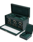 Wolf Brit Racing Green Triple Watch Winder