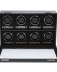 Wolf British Racing 8 Piece Watch Winder Black