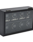 Wolf British Racing 8 Piece Watch Winder Black