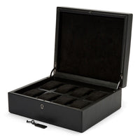 Wolf British Racing Green 8 Piece Watch Box Black