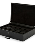 Wolf British Racing 10 Piece Watch Box Black