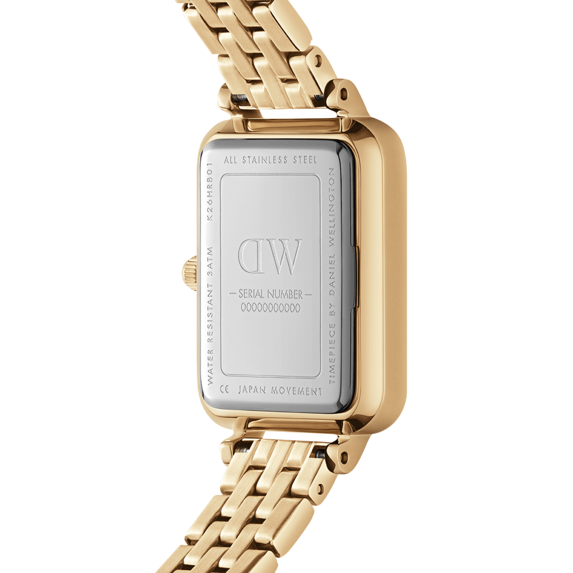 Daniel Wellington Quadro 20x26 5-Link Gold &amp; White Watch