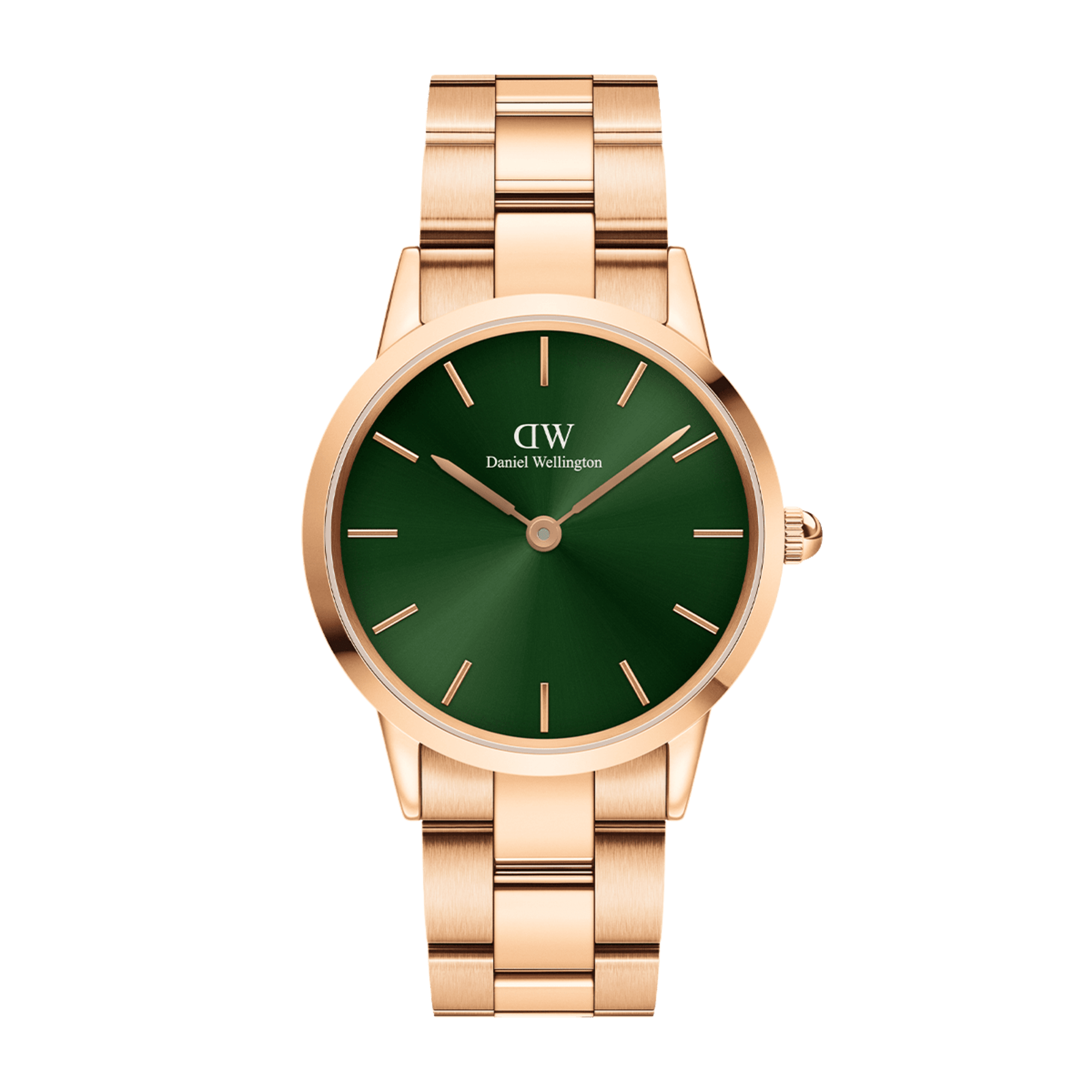 Daniel Wellington Iconic Link Emerald 36 Rose Gold &amp; Green Watch