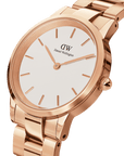 Daniel Wellington Iconic Link 36 Rose Gold & White Watch