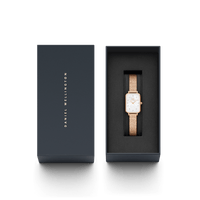 Daniel Wellington Quadro 20x26 Lumine Rose Gold Mother of Pearl White Watch