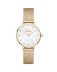 Daniel Wellington Petite 28 Lumine Gold Mother of Pearl White Watch