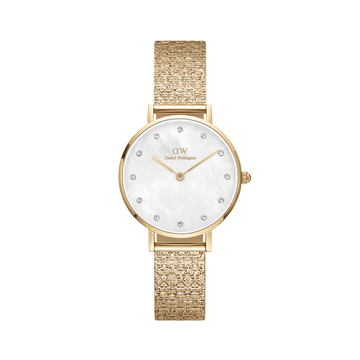 Daniel Wellington Petite 28 Lumine Gold Mother of Pearl White Watch