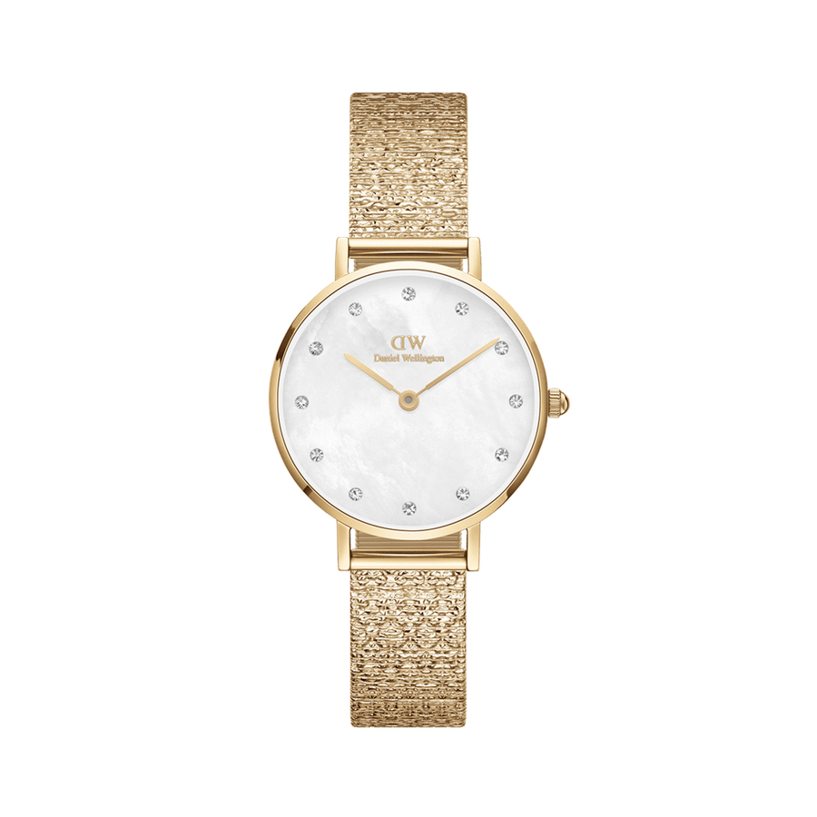 Daniel Wellington Petite 28 Lumine Gold Mother of Pearl White Watch