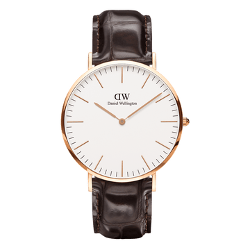 Daniel Wellington Classic 40 York Rose Gold & White Watch