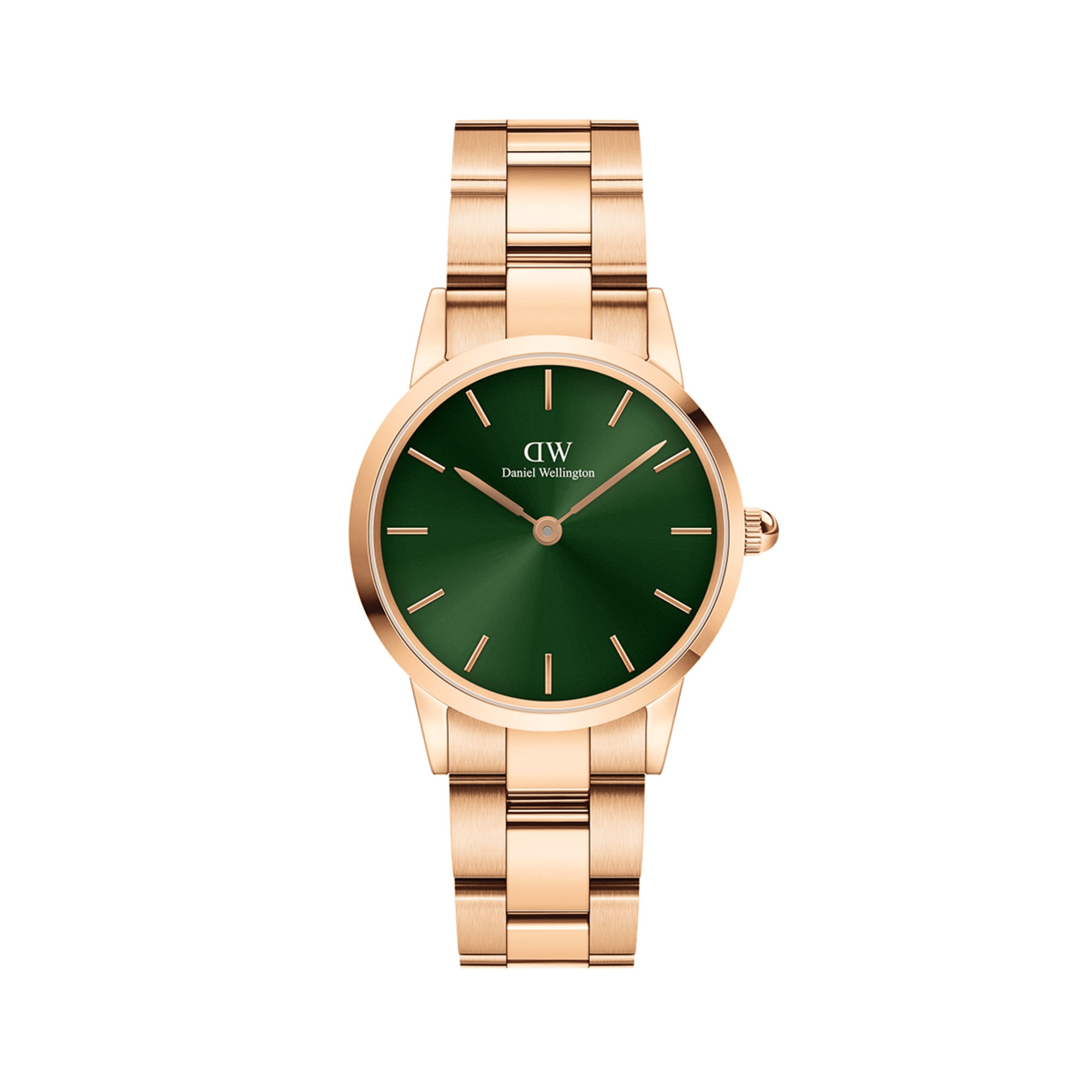 Daniel Wellington Iconic Link Emerald 36 Rose Gold &amp; Green Watch