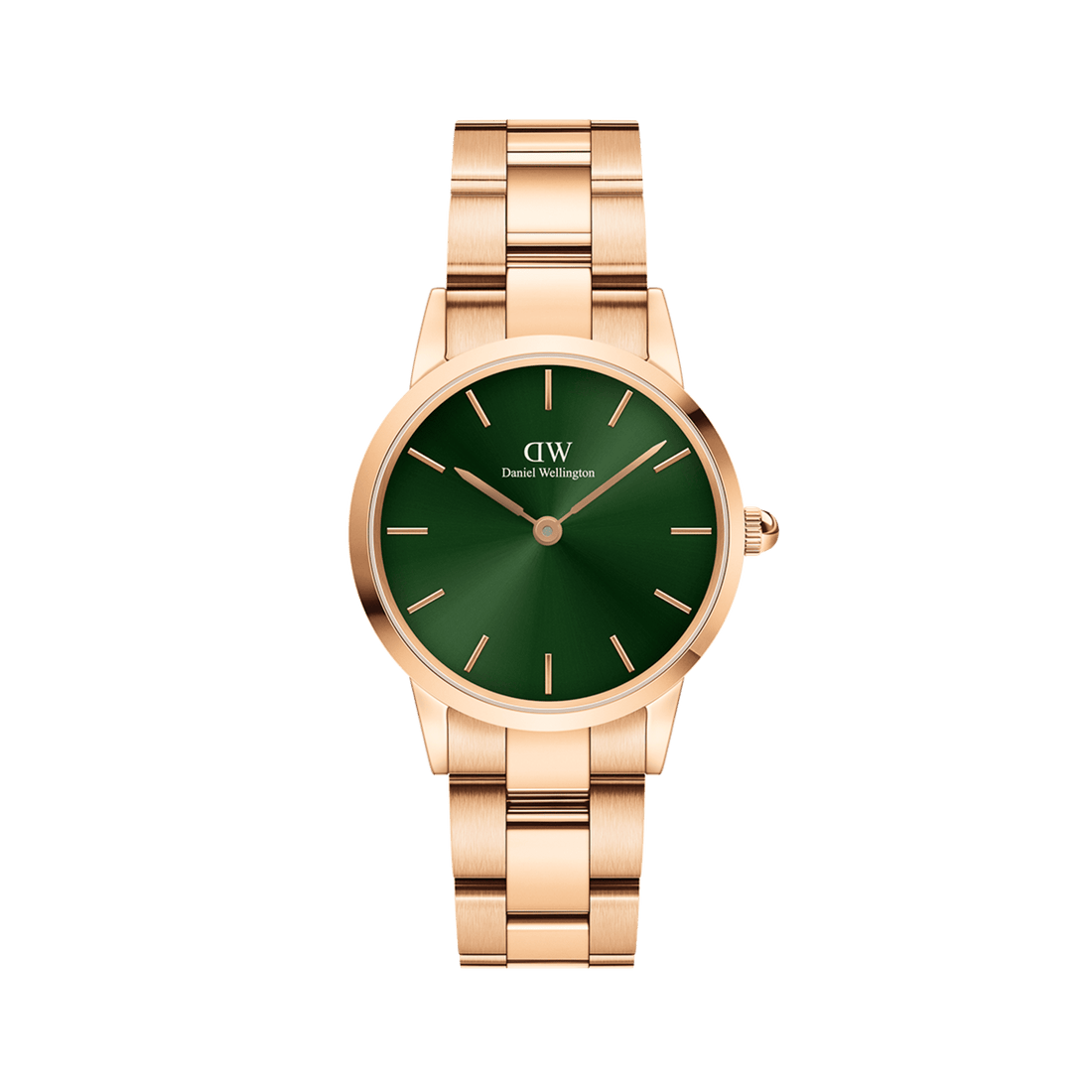 Daniel Wellington Iconic Link Emerald 36 Rose Gold & Green Watch