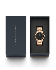 Daniel Wellington Iconic Link 36 Rose Gold & Black Watch