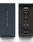 Daniel Wellington Classic 36 York Silver & Black Watch