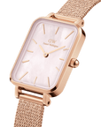 Daniel Wellington Quadro 20X26 Pressed Melrose Rose Gold Mother of Pearl Watch