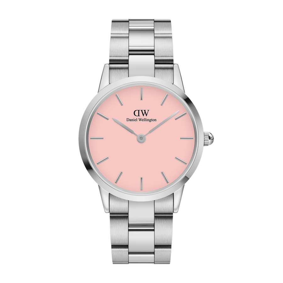 Daniel Wellington Iconic Link 28 Silver & Blush Watch