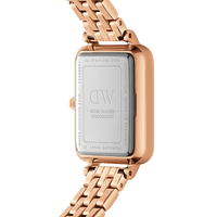 Daniel Wellington Quadro Lumine 20x26 5-Link Rose Gold & Mother of Pearl Pink Watch