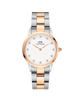 Daniel Wellington Iconic Link Lumine 32 Rose Gold & Silver White Watch