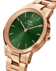 Daniel Wellington Iconic Link Emerald 36 Rose Gold & Green Watch