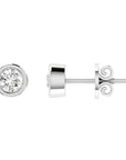 PRIMA 9CT BEZEL SET DIAMOND STUDS