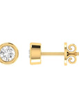 PRIMA 9CT BEZEL SET DIAMOND STUDS