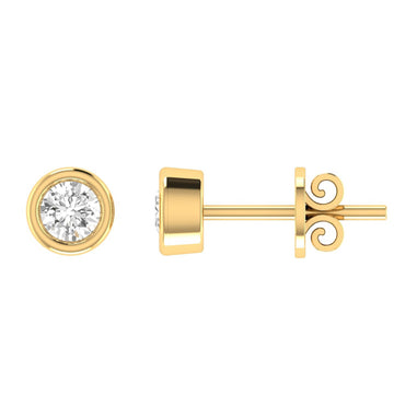 PRIMA 9CT BEZEL SET DIAMOND STUDS