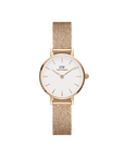 Daniel Wellington Petite 24 Pressed Melrose Rose Gold & White Watch