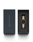 Daniel Wellington Petite 28 Lumine Rose Gold Mother of Pearl Black Watch