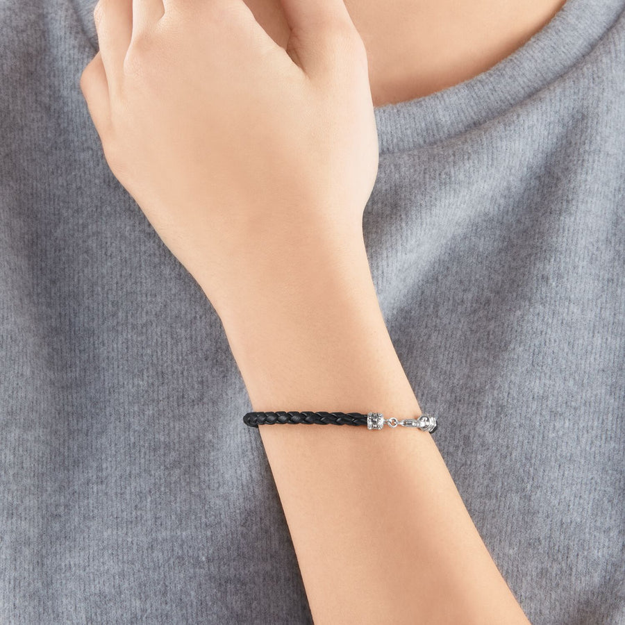 Thomas Sabo Leather Bracelet Black