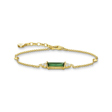 Thomas Sabo Bracelet Green Stone Gold