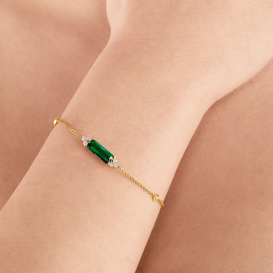 Thomas Sabo Bracelet Green Stone Gold