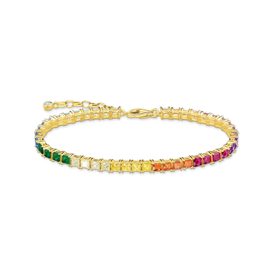 THOMAS SABO Tennis bracelet colourful stones gold