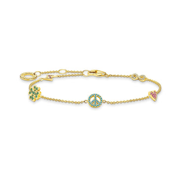 Thomas Sabo Bracelet With Symbols Multicoloured Gold