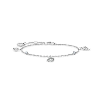 THOMAS SABO Bracelet shells and white stones silver