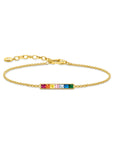 THOMAS SABO Bracelet colourful stones gold