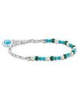 THOMAS SABO Member Charm Bracelet with Pearls, Malachite and Charmista Disc Silver