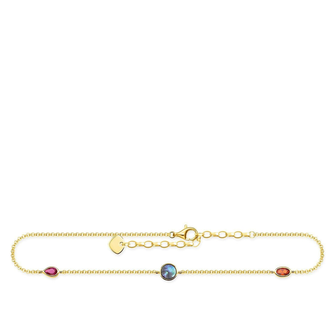 Thomas Sabo Anklet Colourful Stones, Gold