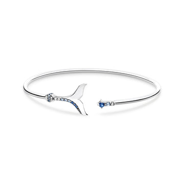 THOMAS SABO Bangle Tail Fin with Blue Stones