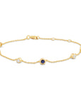 9CT LIANNA SAPPHIRE AND DIAMOND BRACELET